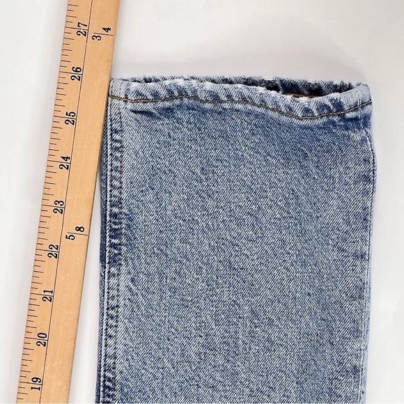 High Rise Button Fly Distressed Straight Jeans - Picture 12 of 16